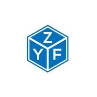 ZYF letter logo design on white background. ZYF creative initials letter logo concept. ZYF letter design. vector