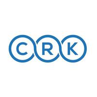CRK letter logo design on white background. CRK creative initials letter logo concept. CRK letter design. vector