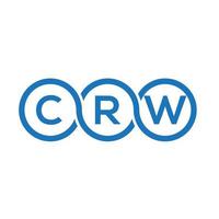 diseño de logotipo de letra crw sobre fondo blanco. concepto creativo del logotipo de la letra de las iniciales crw. diseño de letras crw. vector