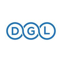 diseño de logotipo de letra dgl sobre fondo negro. concepto de logotipo de letra de iniciales creativas dgl. diseño de letras dgl. vector