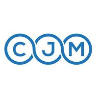 diseño de logotipo de letra cjm sobre fondo blanco. concepto de logotipo de letra de iniciales creativas cjm. diseño de letras cjm. vector