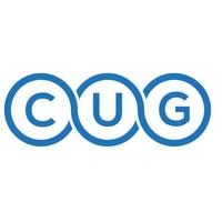 CUG letter logo design on black background.CUG creative initials letter logo concept.CUG vector letter design.