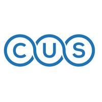 CUS letter logo design on black background.CUS creative initials letter logo concept.CUS vector letter design.