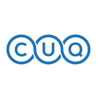 CUQ letter logo design on black background.CUQ creative initials letter logo concept.CUQ vector letter design.