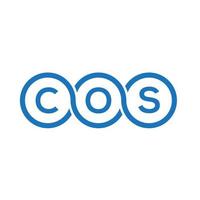 COS letter logo design on white background. COS creative initials letter logo concept. COS letter design. vector