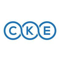 diseño de logotipo de letra cke sobre fondo blanco. cke concepto de logotipo de letra de iniciales creativas. diseño de letra cke. vector