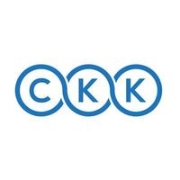 diseño de logotipo de letra ckk sobre fondo blanco. Concepto de logotipo de letra de iniciales creativas ckk. diseño de letras ckk. vector