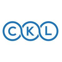 diseño de logotipo de letra ckl sobre fondo blanco. ckl concepto de logotipo de letra de iniciales creativas. diseño de letra ckl. vector