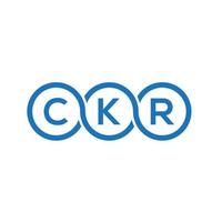 CKR letter logo design on white background. CKR creative initials letter logo concept. CKR letter design. vector