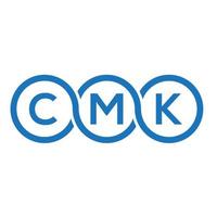 diseño de logotipo de letra cmk sobre fondo blanco. concepto de logotipo de letra de iniciales creativas cmk. diseño de letras cmk. vector