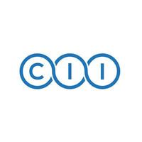 CII letter logo design on white background. CII creative initials letter logo concept. CII letter design. vector