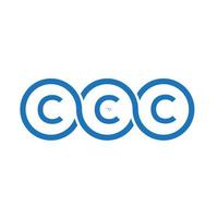 CCC letter logo design on white background. CCC creative initials letter logo concept. CCC letter design. vector