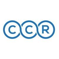 diseño de logotipo de letra ccr sobre fondo blanco. concepto de logotipo de letra de iniciales creativas ccr. diseño de letras ccr. vector