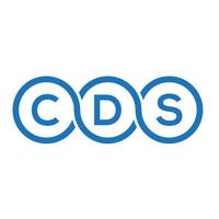 CDS letter logo design on white background. CDS creative initials letter logo concept. CDS letter design. vector