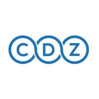 diseño del logotipo de la letra cdz sobre fondo blanco. concepto de logotipo de letra de iniciales creativas de cdz. diseño de letras cdz. vector