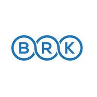 diseño de logotipo de letra brk sobre fondo blanco. brk creative iniciales carta logo concepto. diseño de letras brk. vector