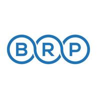 diseño de logotipo de letra brp sobre fondo blanco. concepto de logotipo de letra de iniciales creativas de brp. diseño de carta brp. vector