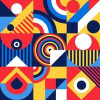 Abstract bauhaus pattern minimal 20s geometric style vector