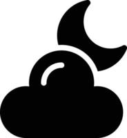 ilustración de vector de luna de nube en un fondo. símbolos de calidad premium. iconos vectoriales para concepto y diseño gráfico.