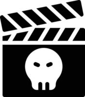 skull clapper vector illustration on a background.Premium quality symbols.vector icons for concept and graphic design.