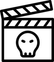 skull clapper vector illustration on a background.Premium quality symbols.vector icons for concept and graphic design.