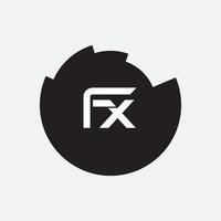 diseño de logotipo de letra fx vector