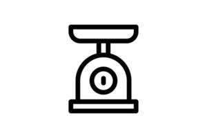 Scale Icon Weighing Line Style Free vector