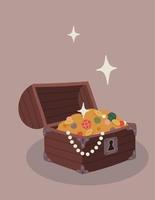 Pirate treasure chest vector