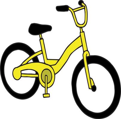 Yellow bike riding