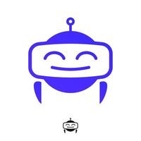 Chat bot icon isolated on white background vector