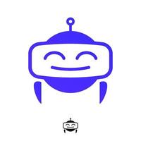 icono de bot de chat aislado sobre fondo blanco vector