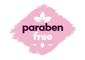 Paraben free vector label isolated on background