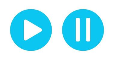 Play and pause icon ui interface vector