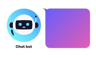 Chat bot concept illustration for virtual assistant banner vector