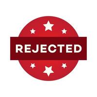 Rejected label set isolated on white background vector