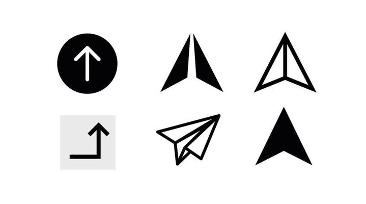 Send plane message symbol isolated on background