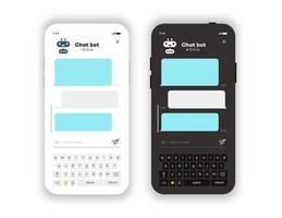 Online chat windows mobile application set vector