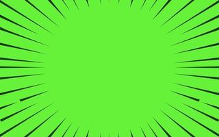 Comic book speed lines green color vector