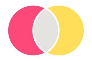 Venn diagram chart vector template