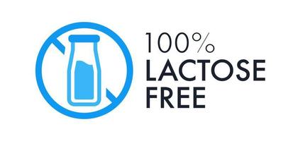 Lactose free label isolated on white background vector