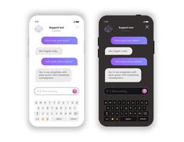 aplicación móvil de windows de chat en línea vector