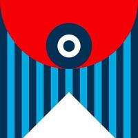 Abstract geometric bauhaus background vector minimal 20s style