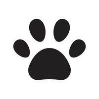 Paws icon black isolated on white background vector