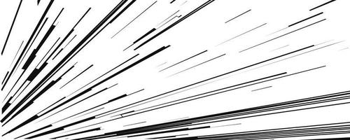 Comic book speed lines isolated on white background vector