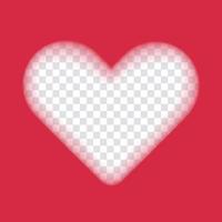 Heart frame square cute style vector