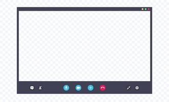 plantilla de pantalla de llamada sobre fondo transparente vector