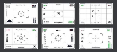 conjunto de vectores de plantilla de visor -marco de registro