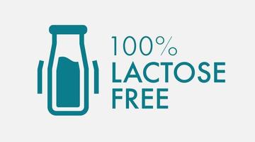 Lactose free vector label