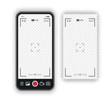 Mobile phone with record frame camera vector