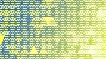 motif de triangle multicolore géométrique abstrait jaune-bleu avec mouvement de transitions de couleurs sans soudure. video